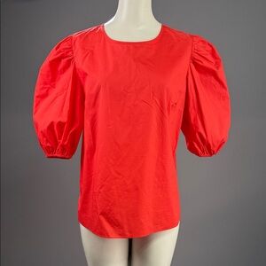 English Factory Red Puff Sleeve Blouse (r6)